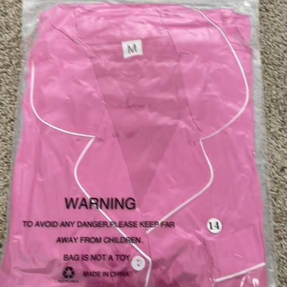 Satin silk pajamas. Size S, M. New. In bag. Never opened. Purchased on Amazon. - Picture 7 of 7